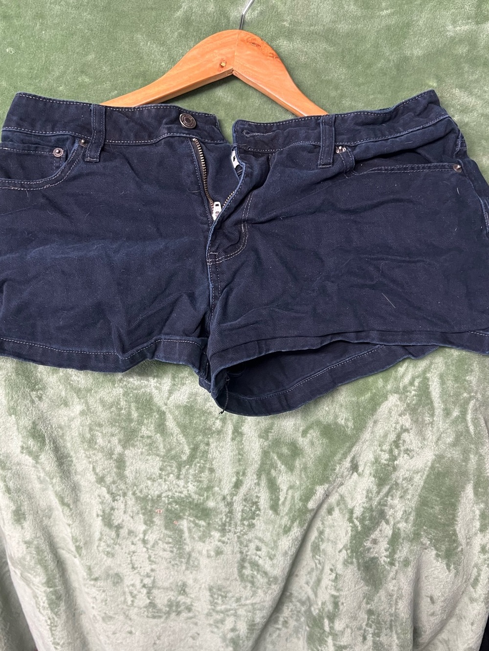RSQ Navy Low-Rise Jean Shorts